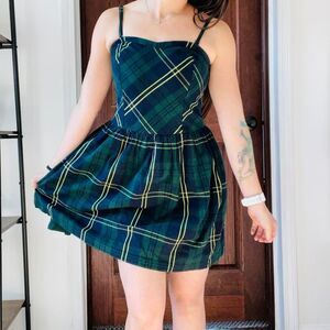 Preppy‎ Plaid Plaided Dress Size M